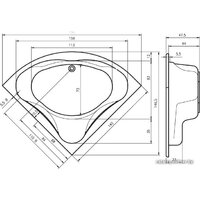 Ванна Riho Neo 140x140 (без ножек) - Превью изображения №2 — Интернет-магазин Time-Shop