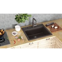 Кухонная мойка Aquasanita Quadro SQQ100W (beige 110) - Превью изображения №15 — Интернет-магазин Time-Shop