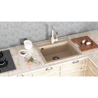 Кухонная мойка Aquasanita Quadro SQQ100W (beige 110) - Превью изображения №14 — Интернет-магазин Time-Shop