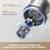 Пылесос Dreame Cordless Vacuum Cleaner R10s Pro VZV23A (евровилка, черный) - Превью изображения №3 — Интернет-магазин Time-Shop