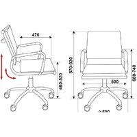 Офисное кресло Бюрократ CH-993-Low/Camel (бежевый) - Превью изображения №5 — Интернет-магазин Time-Shop
