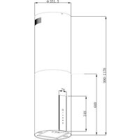 Кухонная вытяжка Korting KHA 35808 DW Cylinder - Превью изображения №2 — Интернет-магазин Time-Shop