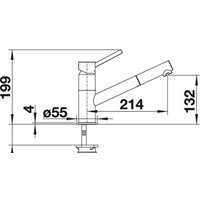 Смеситель Blanco Kano-S (хром/темная скала) - Превью изображения №2 — Интернет-магазин Time-Shop