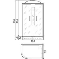 Душевая кабина River Dunay 120/90/24 MT R - Превью изображения №4 — Интернет-магазин Time-Shop