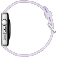 Умные часы Huawei Watch FIT 4 (серебристый, с сиреневым силиконовым ремешком, международная версия) - Превью изображения №4 — Интернет-магазин Time-Shop