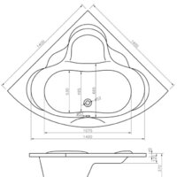 Ванна Lavinia Boho Elegant 140x140 3705014P - Превью изображения №3 — Интернет-магазин Time-Shop