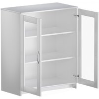 Тумба Mio Tesoro Сириус 2 двери со стеклом 78x95 2.02.03.360.1 (белый) - Превью изображения №2 — Интернет-магазин Time-Shop