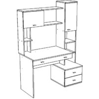 Стол Премиум Персона-10 (белый текстурный/дуб бунратти) - Превью изображения №3 — Интернет-магазин Time-Shop