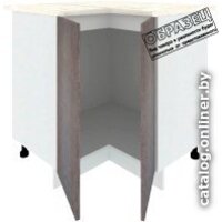 Шкаф напольный Кортекс-мебель Корнелия Лира НШУ угловой (венге/королевский опал) - Превью изображения №4 — Интернет-магазин Time-Shop