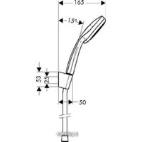 Душевой гарнитур  Hansgrohe Croma 100 Vario/Porter'S (27594000) - Превью изображения №2 — Интернет-магазин Time-Shop