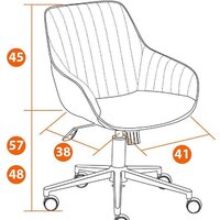 Офисное кресло TetChair Dublin (велюр, бежевый 40) - Превью изображения №14 — Интернет-магазин Time-Shop