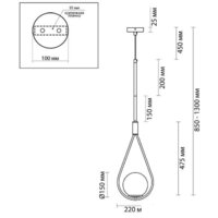 Подвесная люстра Odeon Light Flari 4810/1 - Превью изображения №3 — Интернет-магазин Time-Shop