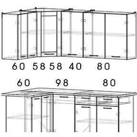 Готовая кухня Интерлиния Мила 12x18 (дуб белый/дуб серый) - Превью изображения №3 — Интернет-магазин Time-Shop