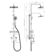 Душевая система  Rossinka Silvermix RS27-46 - Превью изображения №2 — Интернет-магазин Time-Shop