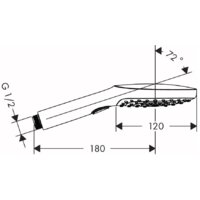 Душевая лейка Hansgrohe Raindance Select E 26520340 (черный матовый) - Превью изображения №2 — Интернет-магазин Time-Shop