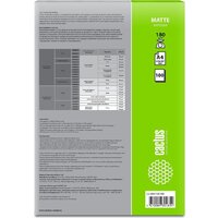 Фотобумага CACTUS Матовая A4 180 г/м2 100 листов CS-MA4180100 - Превью изображения №2 — Интернет-магазин Time-Shop