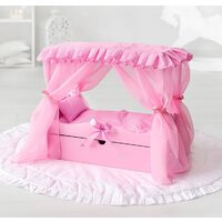 Кроватка для кукол Leader Toys Diamond Princes c царским балдахином 72219 (розовый) - Превью изображения №2 — Интернет-магазин Time-Shop