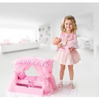 Кроватка для кукол Leader Toys Diamond Princes c царским балдахином 72219 (розовый) - Превью изображения №8 — Интернет-магазин Time-Shop