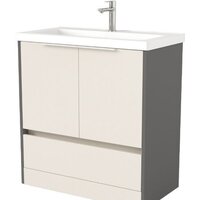 Дабер Тумба под умывальник 017 Тобага/Эридан 80 Т17.8Т.0.19Б (бежевый/серый/ручка белая)