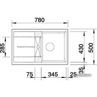 Кухонная мойка Blanco METRA 45 S (кофе) [515038] - Превью изображения №2 — Интернет-магазин Time-Shop