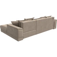 Угловой диван Лига диванов НордСтар правый 121105 (велюр бежевый/подушки велюр бежевый) - Превью изображения №5 — Интернет-магазин Time-Shop