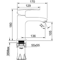 Смеситель Raglo R01.10.09 - Превью изображения №2 — Интернет-магазин Time-Shop