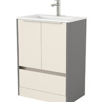 Дабер Тумба под умывальник 017 WeltWasser Deilbach 7517-60 Т17.6W.0.19Б (бежевый/серый/ручка белая)