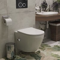 Унитаз подвесной Roxen Antares Bidet в комплекте с инсталляцией StounFix Dual Fresh 6 в 1 906342 (кнопка: черный матовый) - Превью изображения №11 — Интернет-магазин Time-Shop