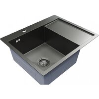 Кухонная мойка Mixline Pro 552926 (черный графит, с сифоном) - Превью изображения №2 — Интернет-магазин Time-Shop