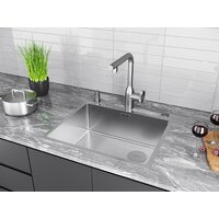 Кухонная мойка Paulmark NEXT-SKEW 54 UNI PM885444-BS - Превью изображения №4 — Интернет-магазин Time-Shop