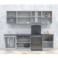 Готовая кухня Интерлиния Интерлиния Мила Матте 2.6 Б (белый/белый/опал светлый) - Превью изображения №4 — Интернет-магазин Time-Shop