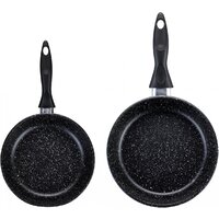 Набор сковород Elan Gallery Гармония вкуса 120219+2 (черный мрамор) - Превью изображения №3 — Интернет-магазин Time-Shop