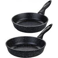 Набор сковород Elan Gallery Гармония вкуса 120219+2 (черный мрамор) - Превью изображения №2 — Интернет-магазин Time-Shop