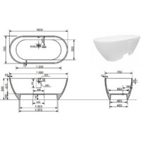 Ванна Эстет Майами 160x75 ФР-00009623 - Превью изображения №5 — Интернет-магазин Time-Shop