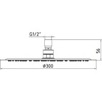Верхний душ E.C.A. Slim 102145014EX - Превью изображения №2 — Интернет-магазин Time-Shop