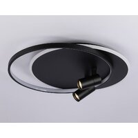 Припотолочная люстра Ambrella light FL51393/1+2 BK - Превью изображения №5 — Интернет-магазин Time-Shop