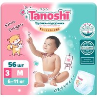 Tanoshi Baby Pants M 6-11 кг (56 шт)