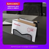 Лоток для бумаг BRAUBERG Germanium 231946 (черный) - Превью изображения №5 — Интернет-магазин Time-Shop