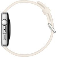 Умные часы Huawei Watch FIT 4 (серебристый, с бежевым силиконовым ремешком, международная версия) - Превью изображения №4 — Интернет-магазин Time-Shop