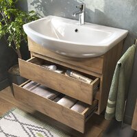  Vigo Тумба под умывальник Wing 700-0-2 Балтика навесная (дуб золотой) - Превью изображения №4 — Интернет-магазин Time-Shop