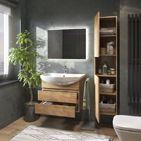  Vigo Тумба под умывальник Wing 700-0-2 Балтика навесная (дуб золотой) - Превью изображения №7 — Интернет-магазин Time-Shop