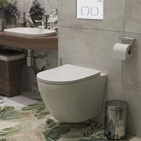 Унитаз подвесной Roxen Antares в комплекте с инсталляцией StounFix Dual Fresh 6 в 1 533395 (кнопка: белый глянец) - Превью изображения №11 — Интернет-магазин Time-Shop