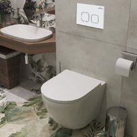 Унитаз подвесной Roxen Antares в комплекте с инсталляцией StounFix Dual Fresh 6 в 1 533395 (кнопка: белый глянец) - Превью изображения №10 — Интернет-магазин Time-Shop