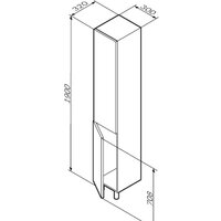  AM.PM Шкаф-пенал Gem 30 M90CSL0306WG (левый, белый глянец) - Превью изображения №7 — Интернет-магазин Time-Shop