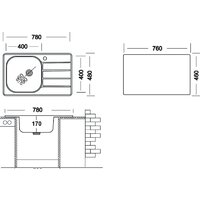 Кухонная мойка Ukinox Гранд GRM780.480-GT6K 2L - Превью изображения №7 — Интернет-магазин Time-Shop