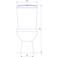 Унитаз напольный Rosa Комфорт (белый) - Превью изображения №4 — Интернет-магазин Time-Shop