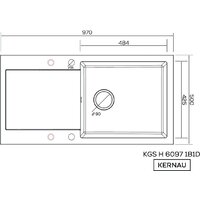 Кухонная мойка Kernau KGS H 6097 1B1D Black Metallic - Превью изображения №2 — Интернет-магазин Time-Shop
