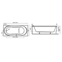 Ванна Polimat GRACJA 150x70 с ножками - Превью изображения №6 — Интернет-магазин Time-Shop