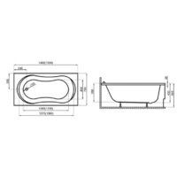 Ванна Polimat GRACJA 150x70 с ножками - Превью изображения №5 — Интернет-магазин Time-Shop