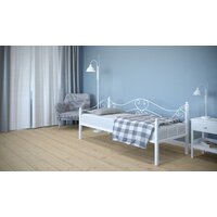 Кровать-тахта ИП Князев Валенсия 90x190 (белый муар) - Превью изображения №2 — Интернет-магазин Time-Shop